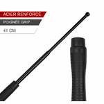 Matraque---Bâton-télescopique-acier-trempé-Noir-ESP-41-cm-et-étui-Quick-Change-1
