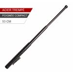 Matraque---Bâton-télescopique-acier-trempé-Compact-Noir-ESP-53-cm-1