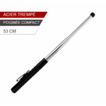 Matraque---Bâton-télescopique-acier-trempé-Compact-Chromé-ESP-53-cm-1