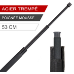 Matraque-télescopique-avec-Bouton-Poussoir-en-Acier-Trempé-53,5-cm-avec-Poignée-Mousse-et-Etui-360-3
