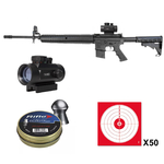 Pack-Carabine-ML-450-(type-M16)-EKOL-Black-gas-piston-cal.-4,5mm-+-Viseur-Point-rouge-'Red-Dot'-1