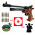 Pack Artemis CP1-M : pistolet à crosse en hêtre, 10 capsules de CO2, 250 plombs 5,5 mm, 20 cibles et cible silhouette