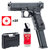 Pack Glock 18C : réplique noire avec chargeur étendu, mallette Umarex, biberon de billes et 20 cibles