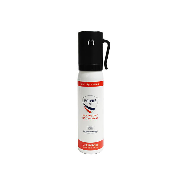 Bombe lacrymogène gel poivre OC 25 ml VPROTEC, diamètre 2,4 cm