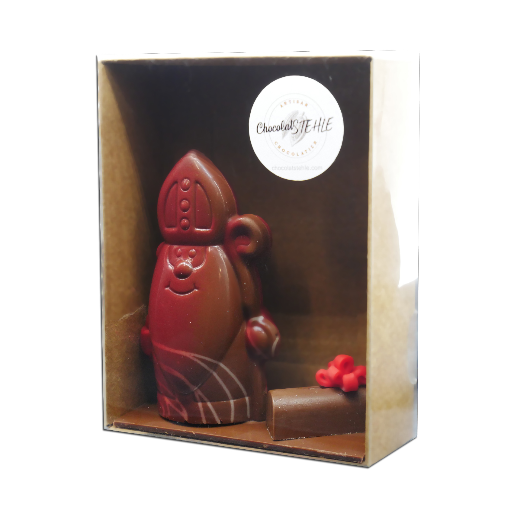 Saint-nicolas en chocolat lait chocolatstehle