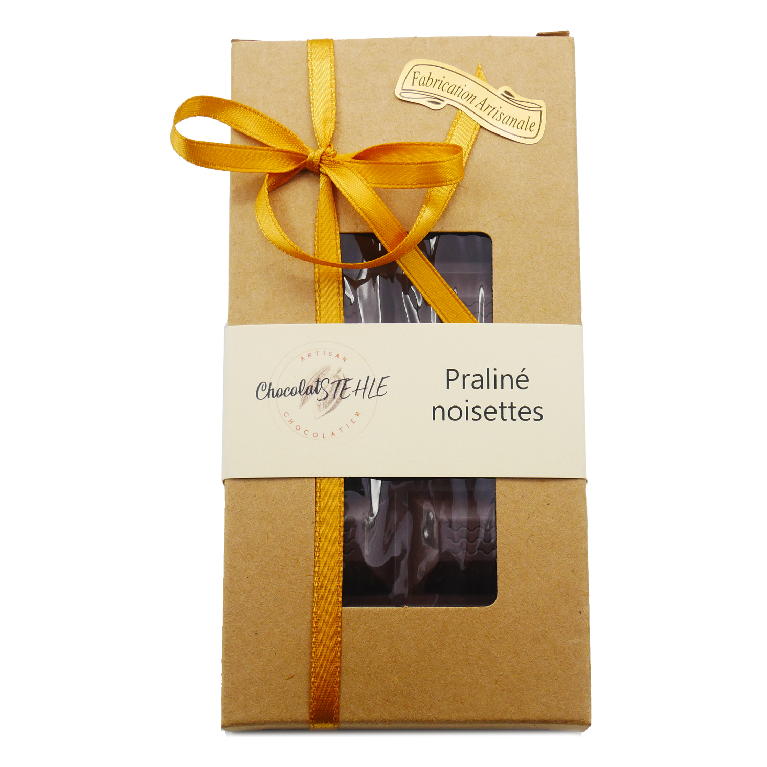 tablette chocolat noir praliné noisette