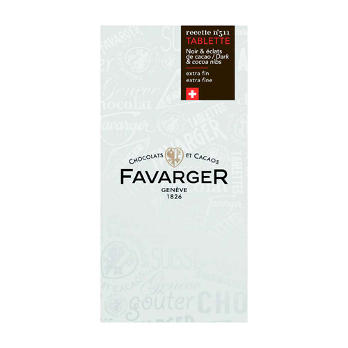Favarger - Tablette Noir Eclats de Cacao