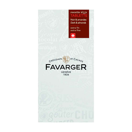 Favarger - Tablette Noir Amandes 100g