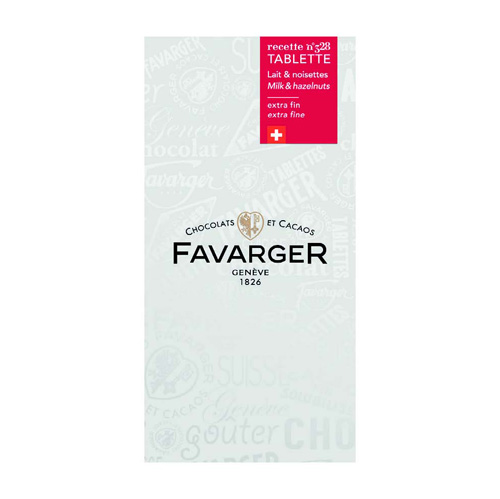 Favarger - Tablette Lait Noisettes 100g