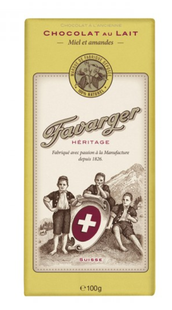 Favarger  tablette Lait Miel Amandes
