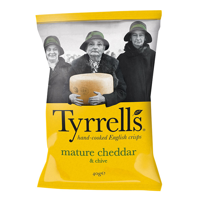 Tyrrell\'s Cheddar et Ciboulette - 40g