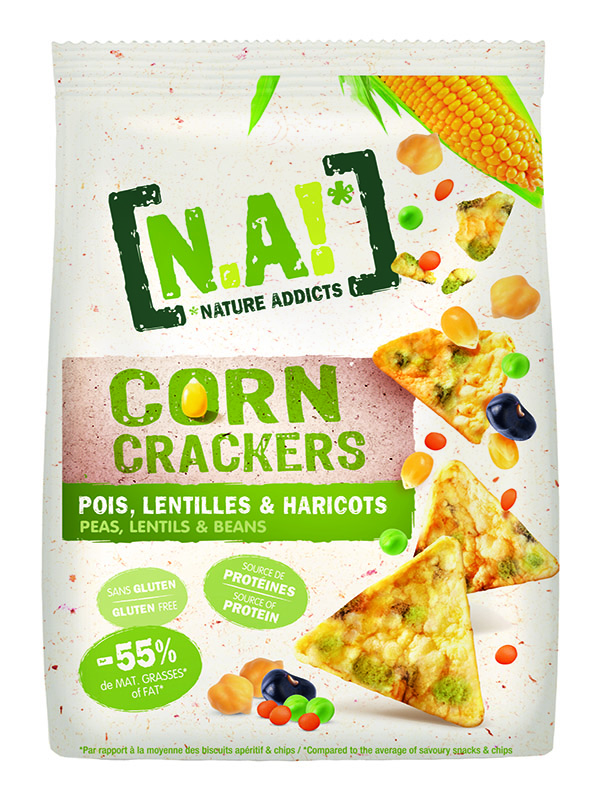 [N.A!] Corn Crackers -Pois Lentilles Haricots- 50g