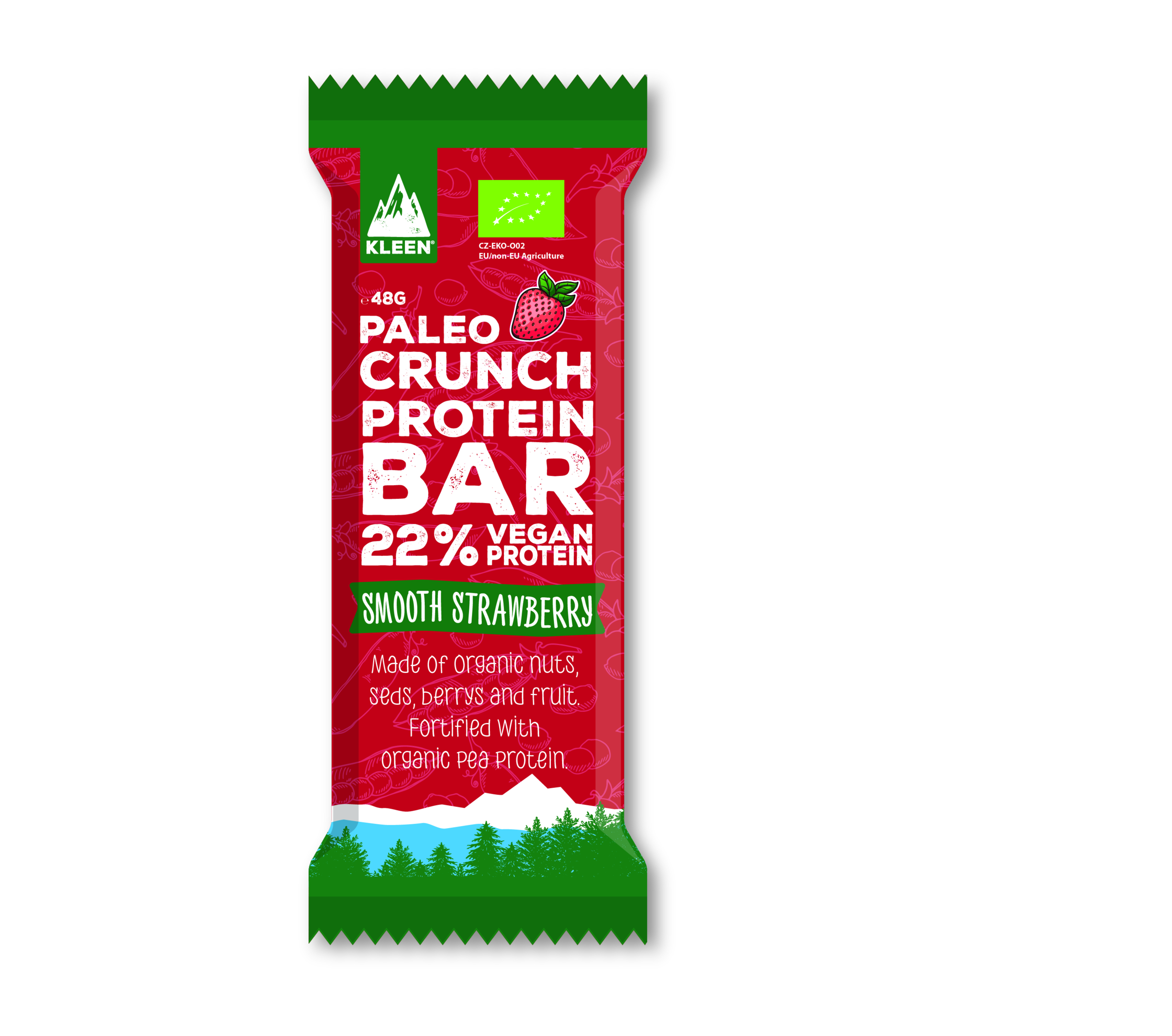 Barre Paléo Crunch PROTEIN -Fraise- 47g