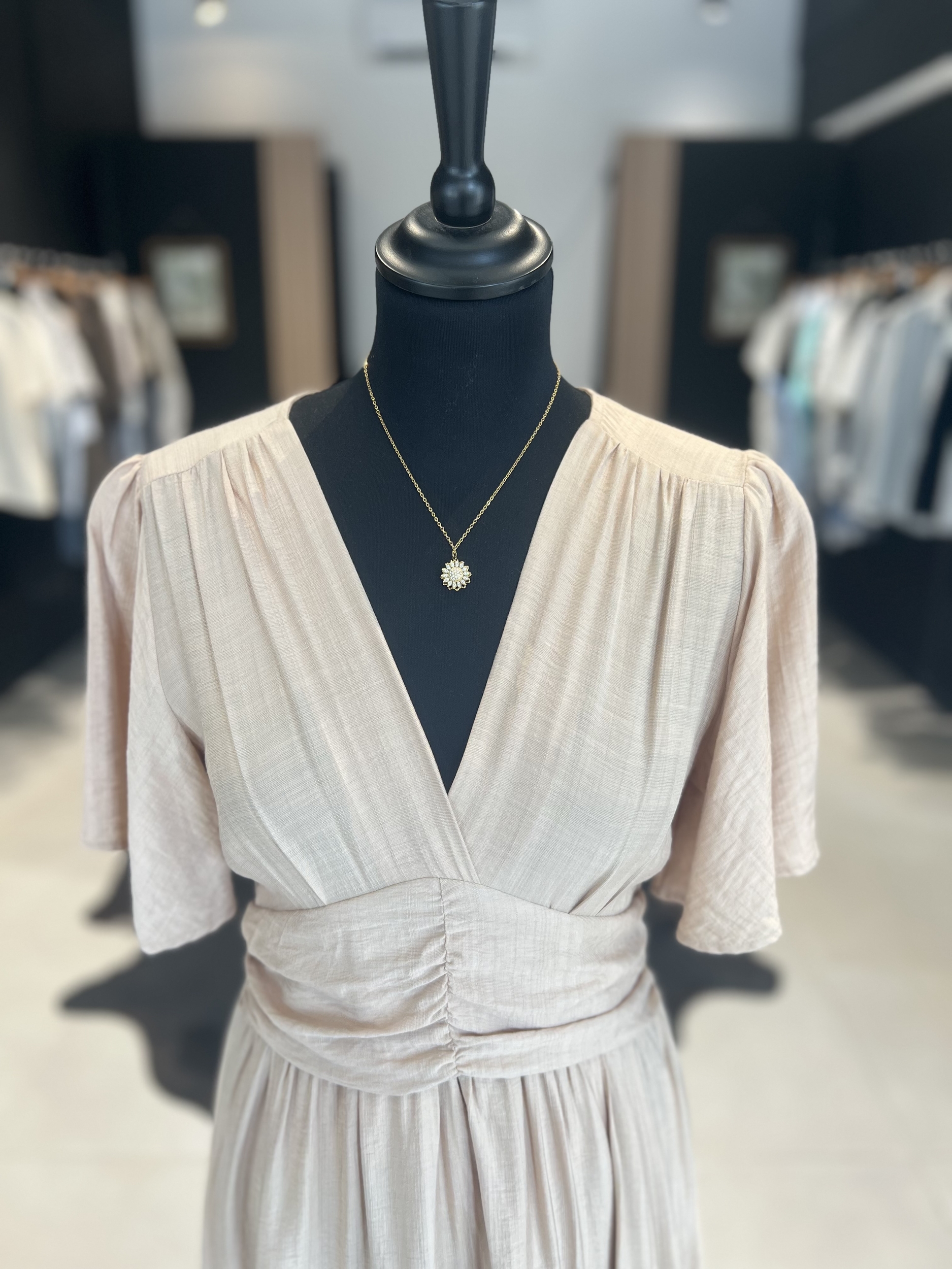 Robe ALBA beige perle des iles 974 mode femme