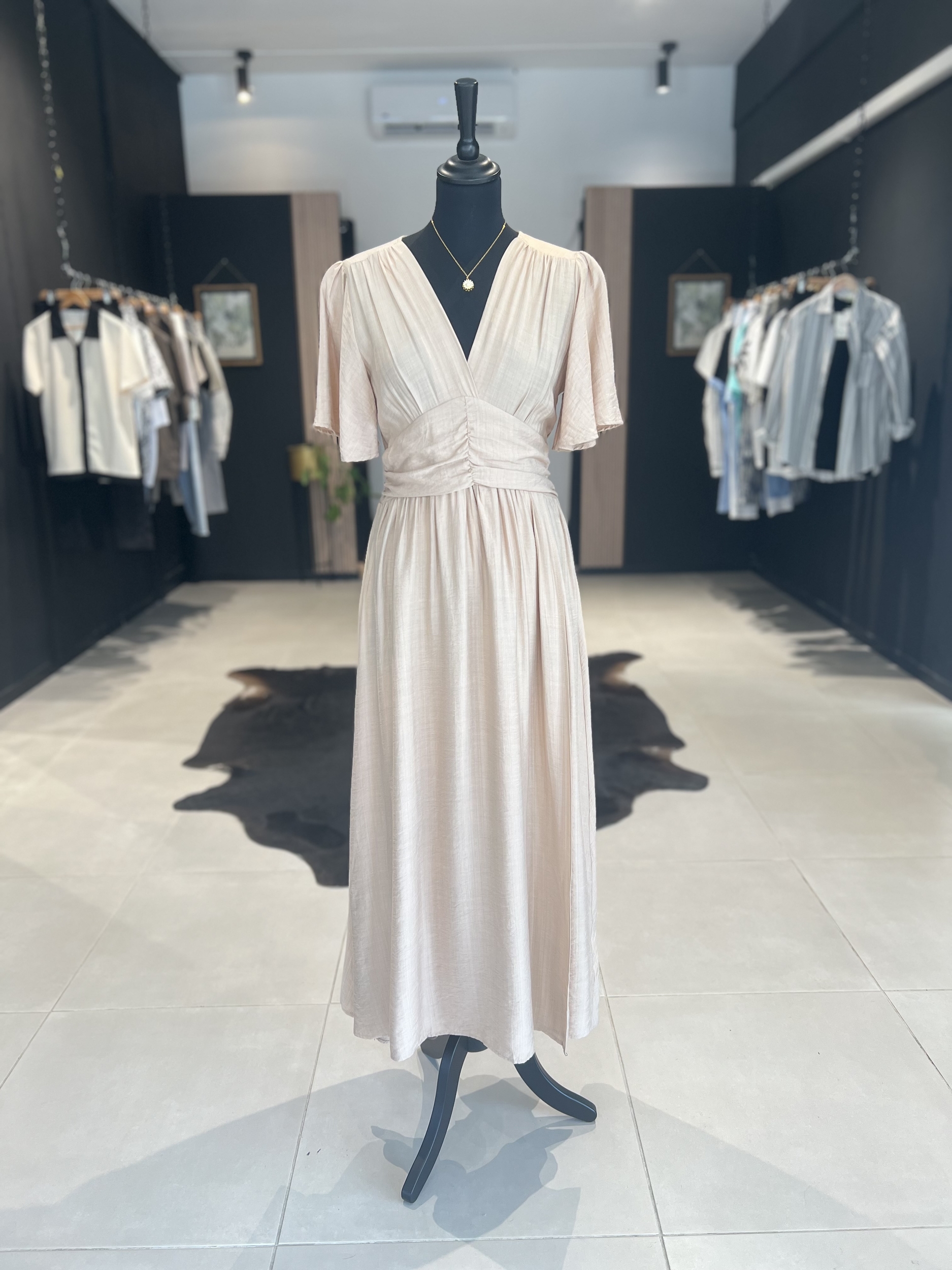 Robe ALBA beige perle des iles 974 mode femme