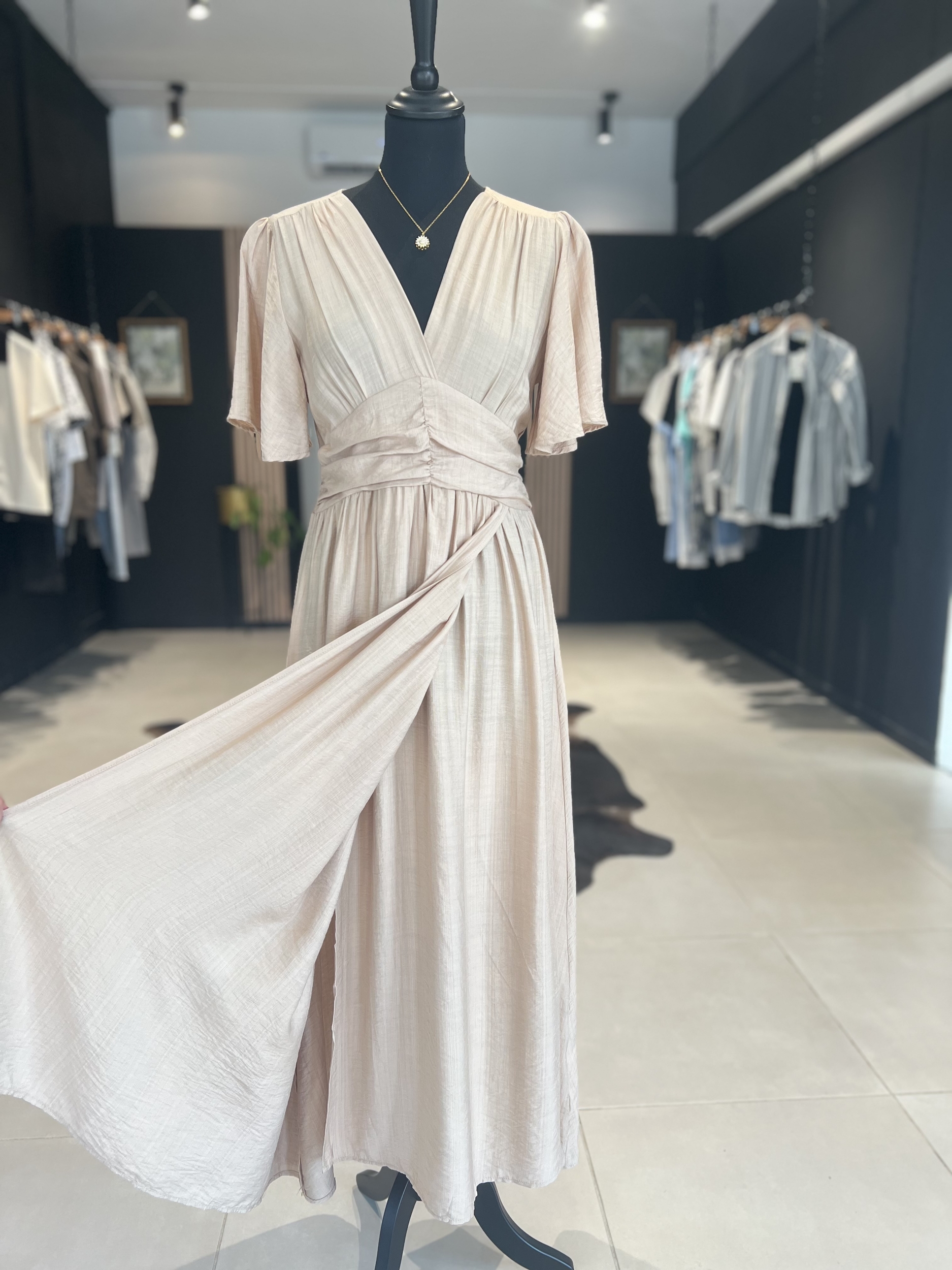 Robe ALBA beige perle des iles 974 mode femme
