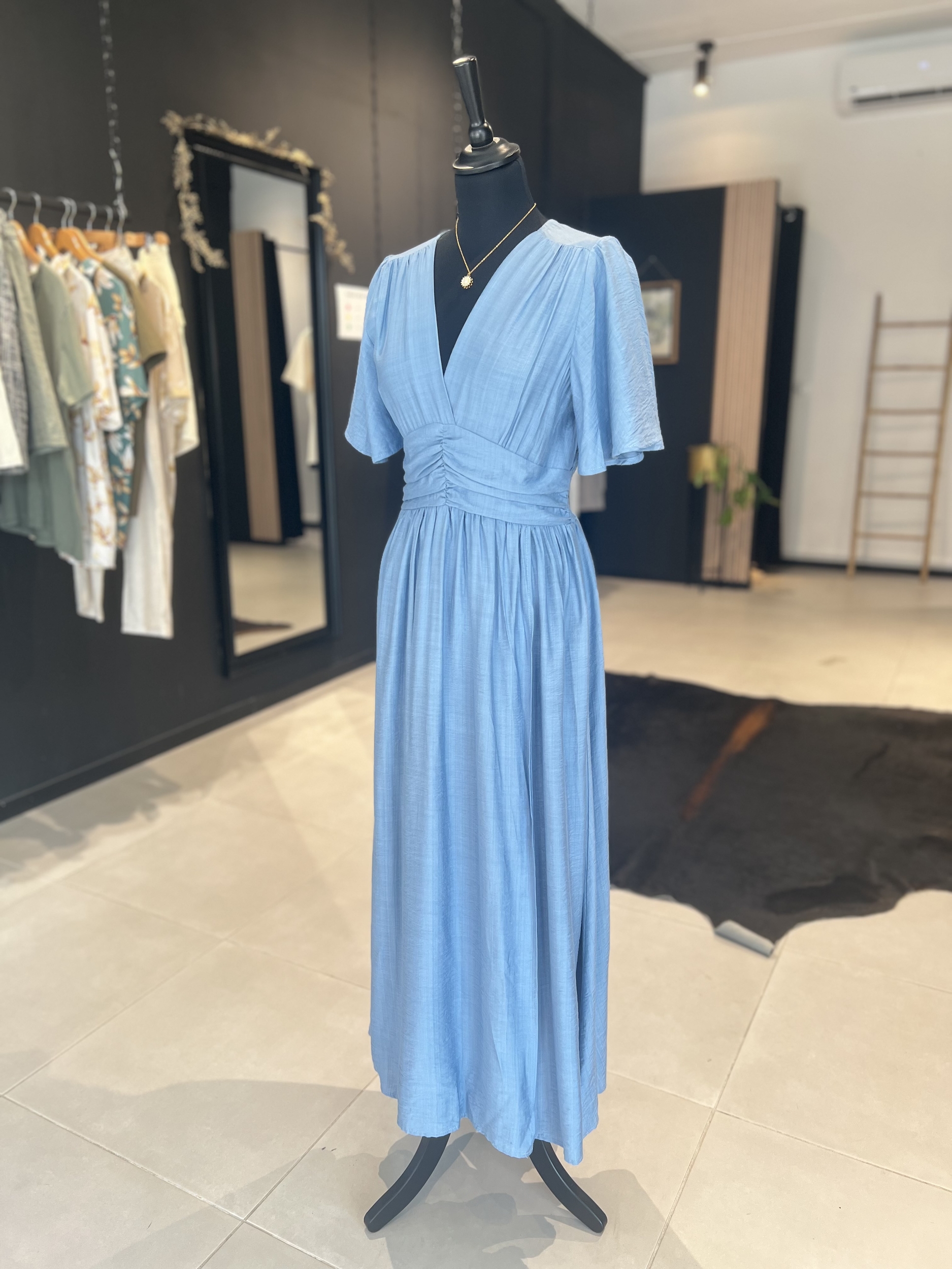 Robe ALBA bleu jean perle des iles 974 mode femme9