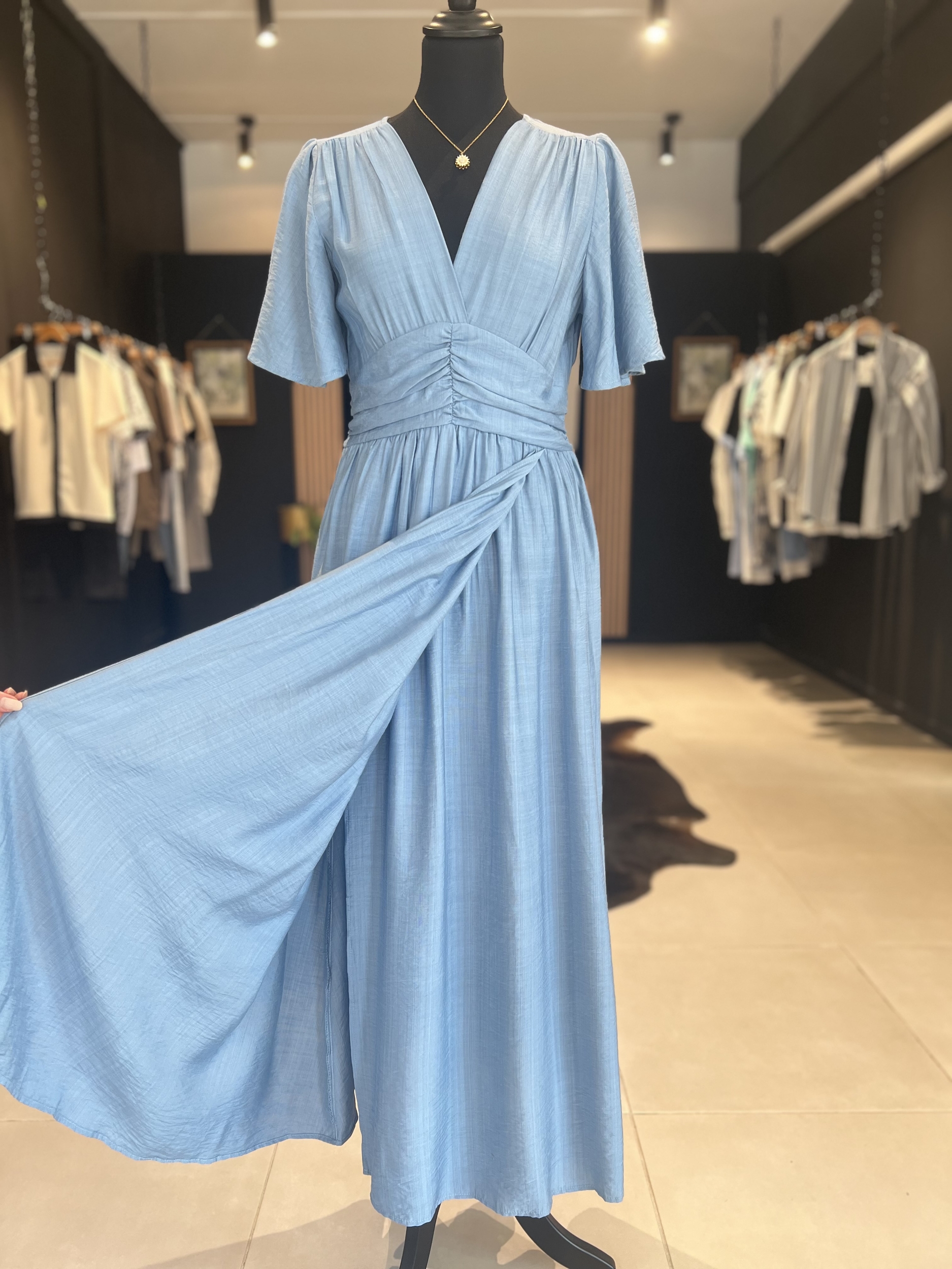 Robe ALBA bleu jean perle des iles 974 mode femme9