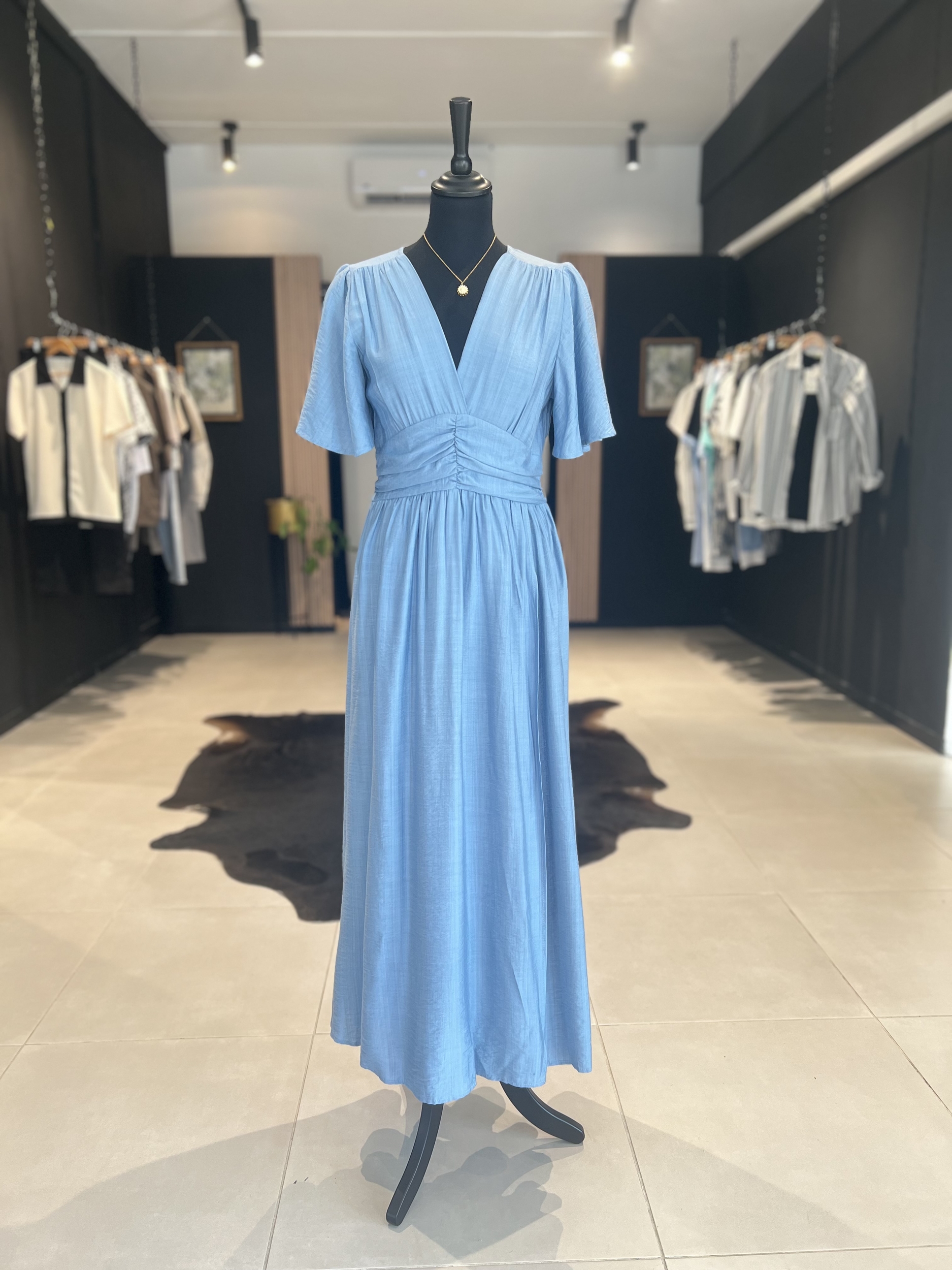Robe ALBA bleu jean perle des iles 974 mode femme9