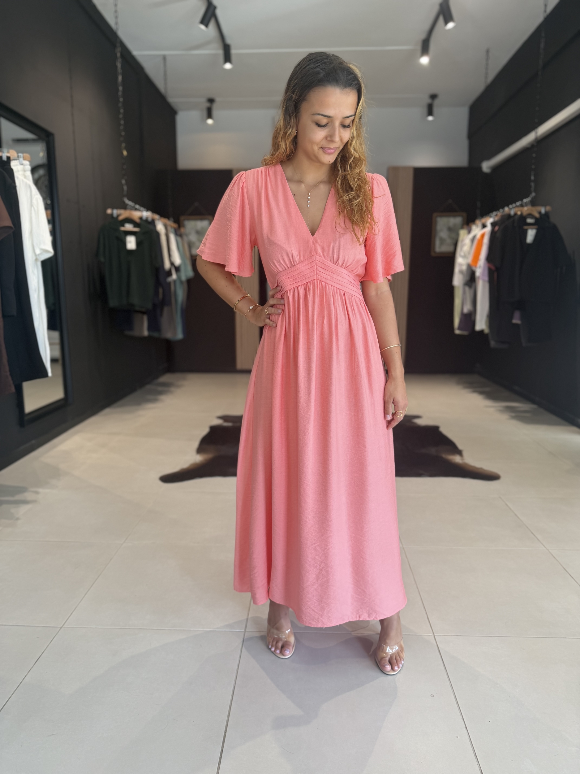 robe lina saumon perle des iles 974