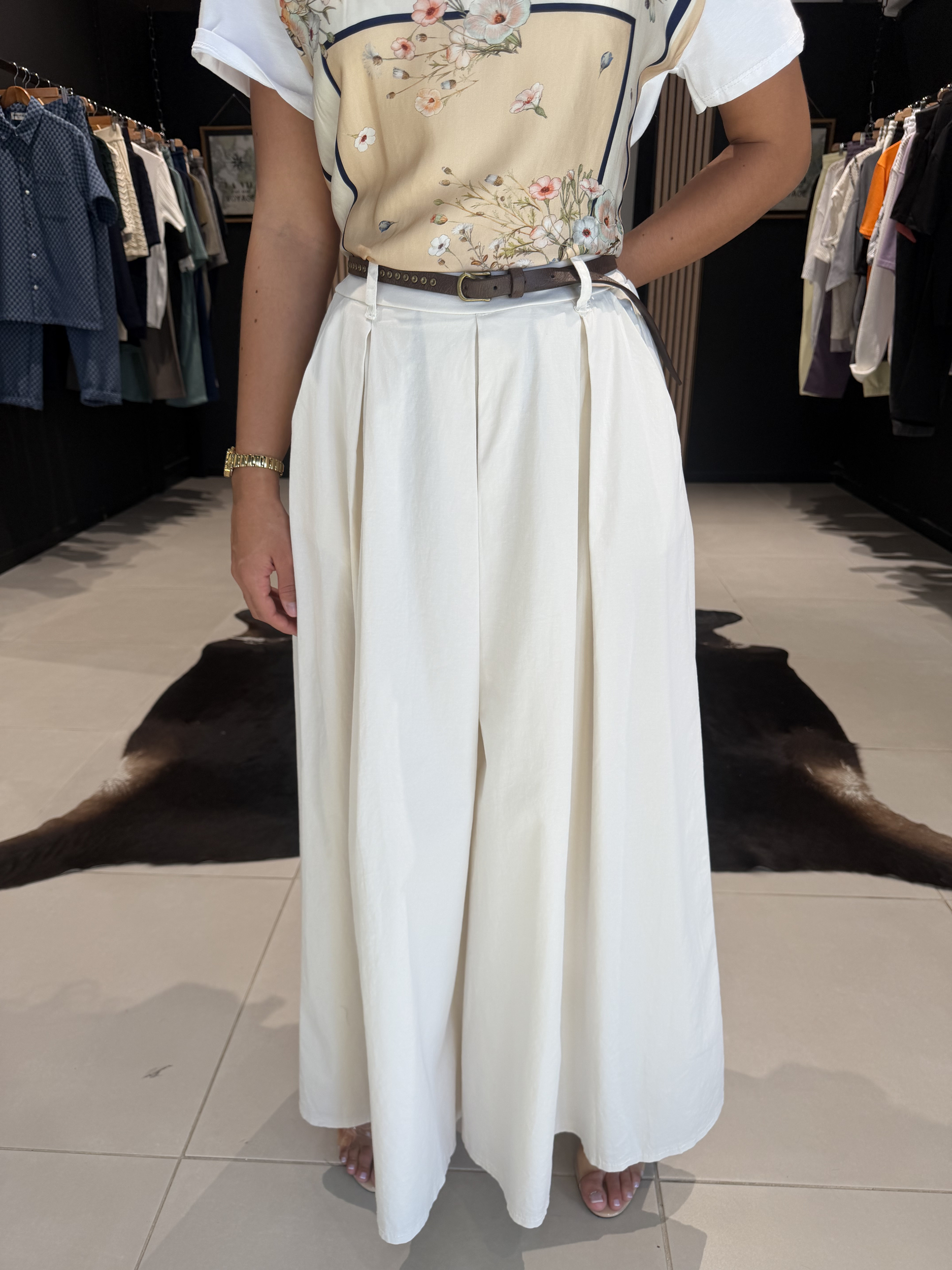 JUPE CULOTTE CHLOE IVOIRE PERLE DES ILES 974