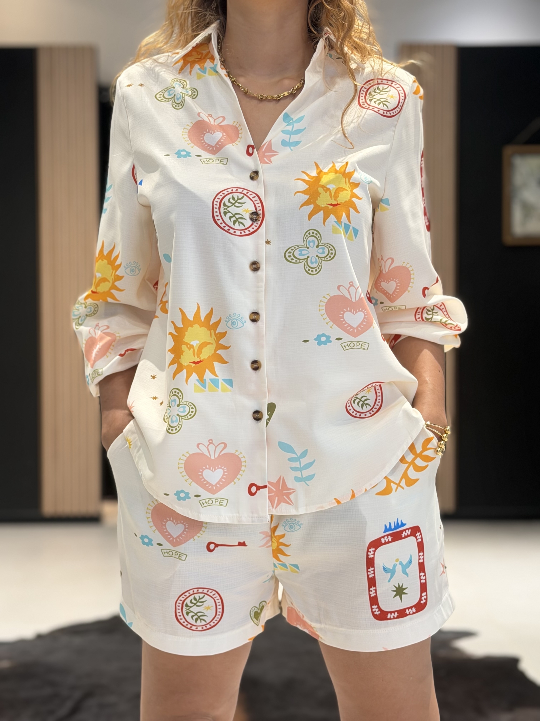 chemise SHORT SUNNY perle des iles 974
