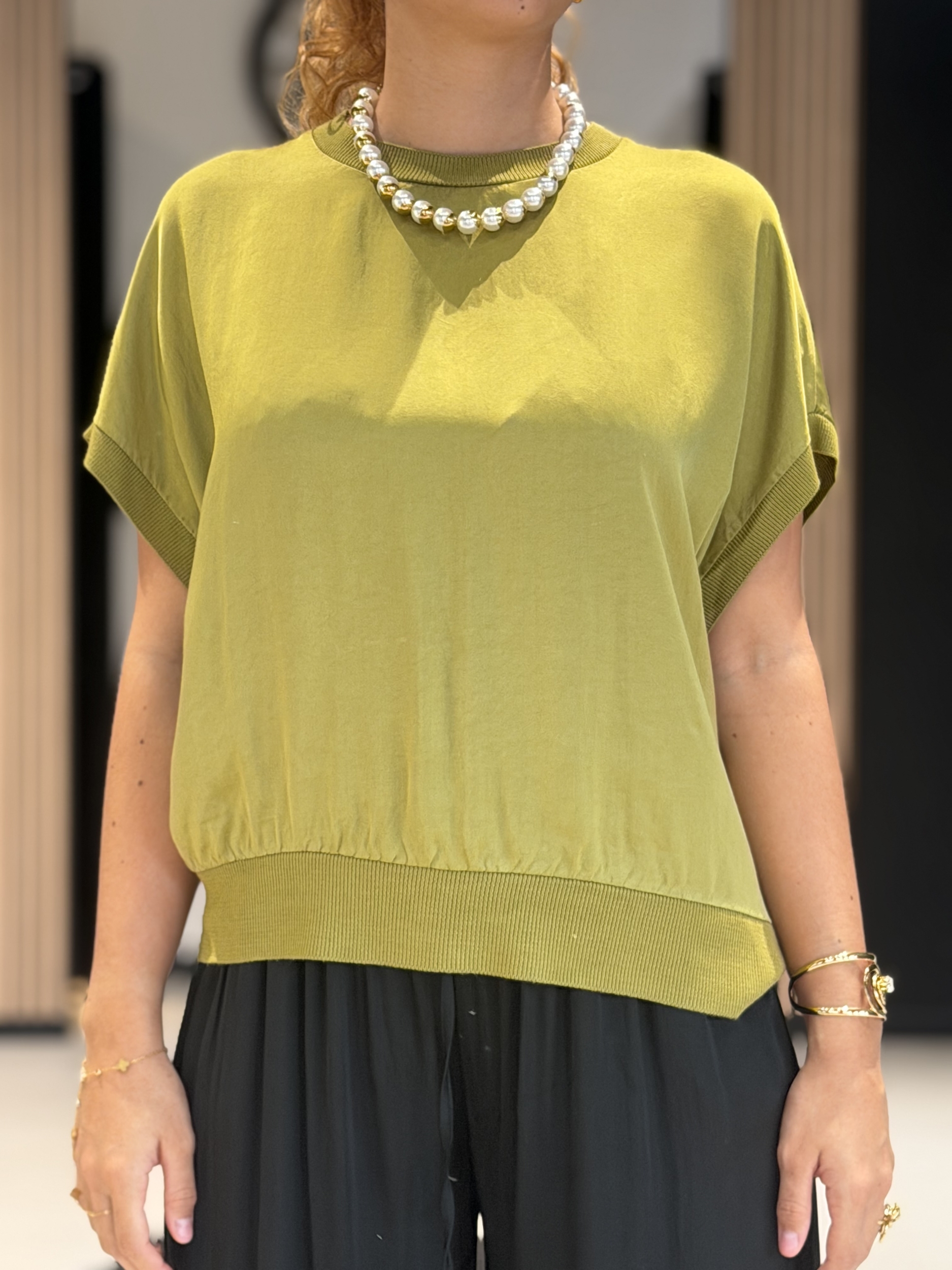 top fany vert olive perle des iles 974 mode femme