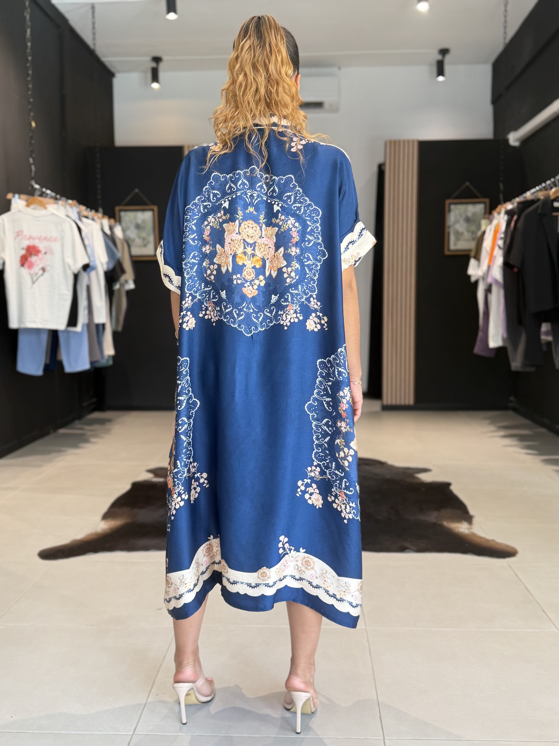 robe amalia bleu marine perle des iles 974 mode femme la reunion grande taille