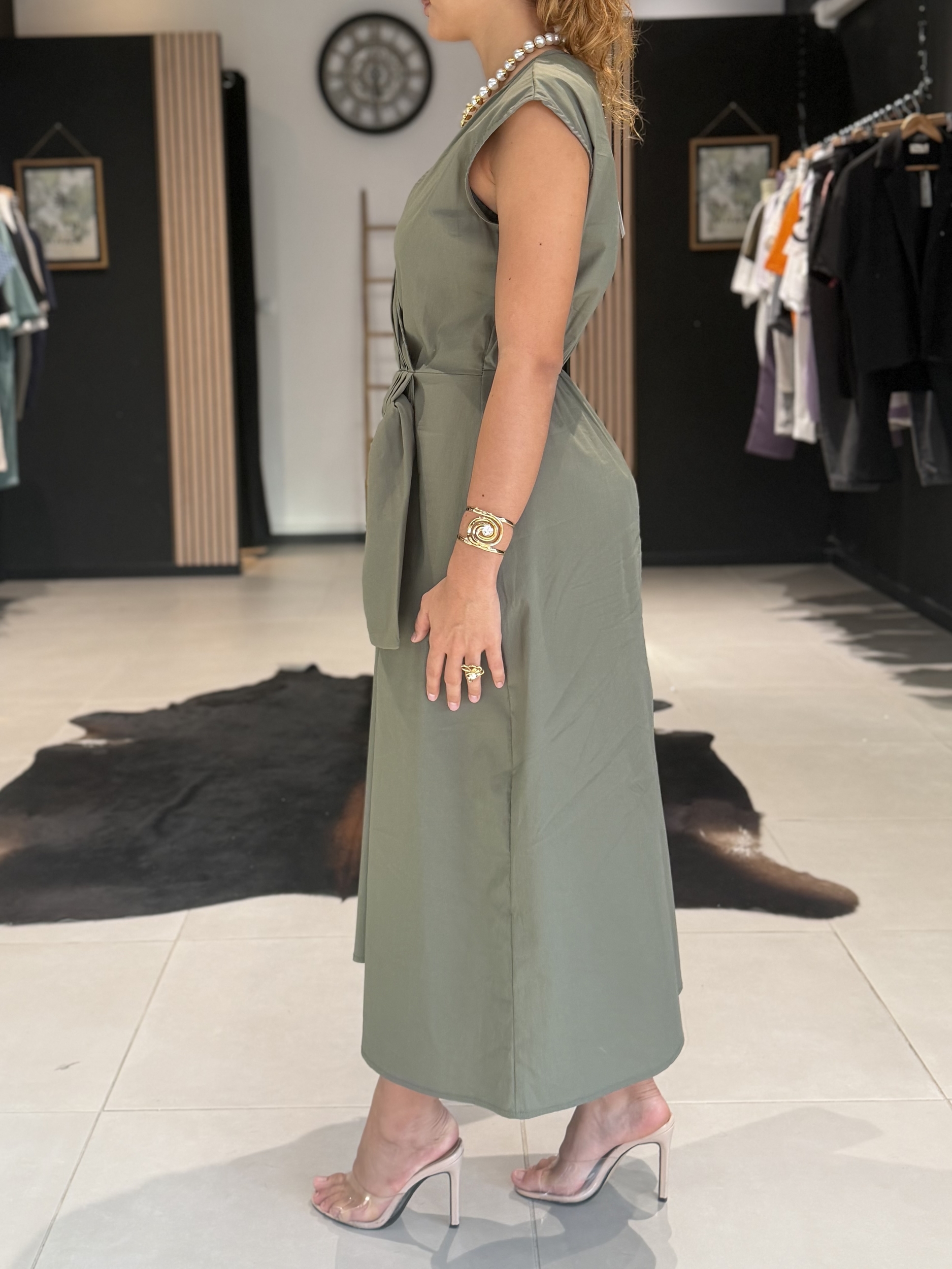 robe nouee kaki perle des iles 974 mode femme la reunion grande taille