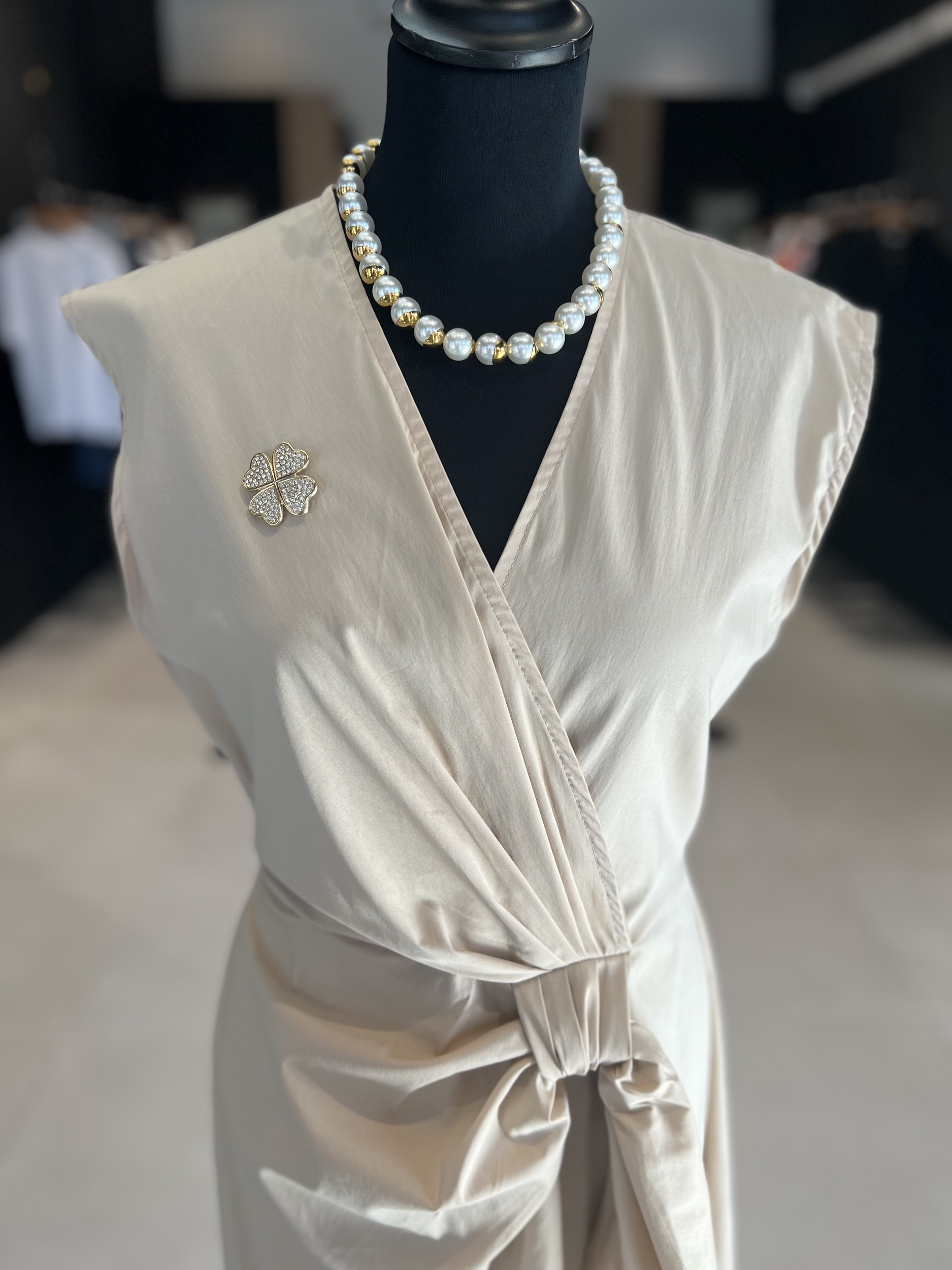 robe nouee beige perle des iles 974 mode femme