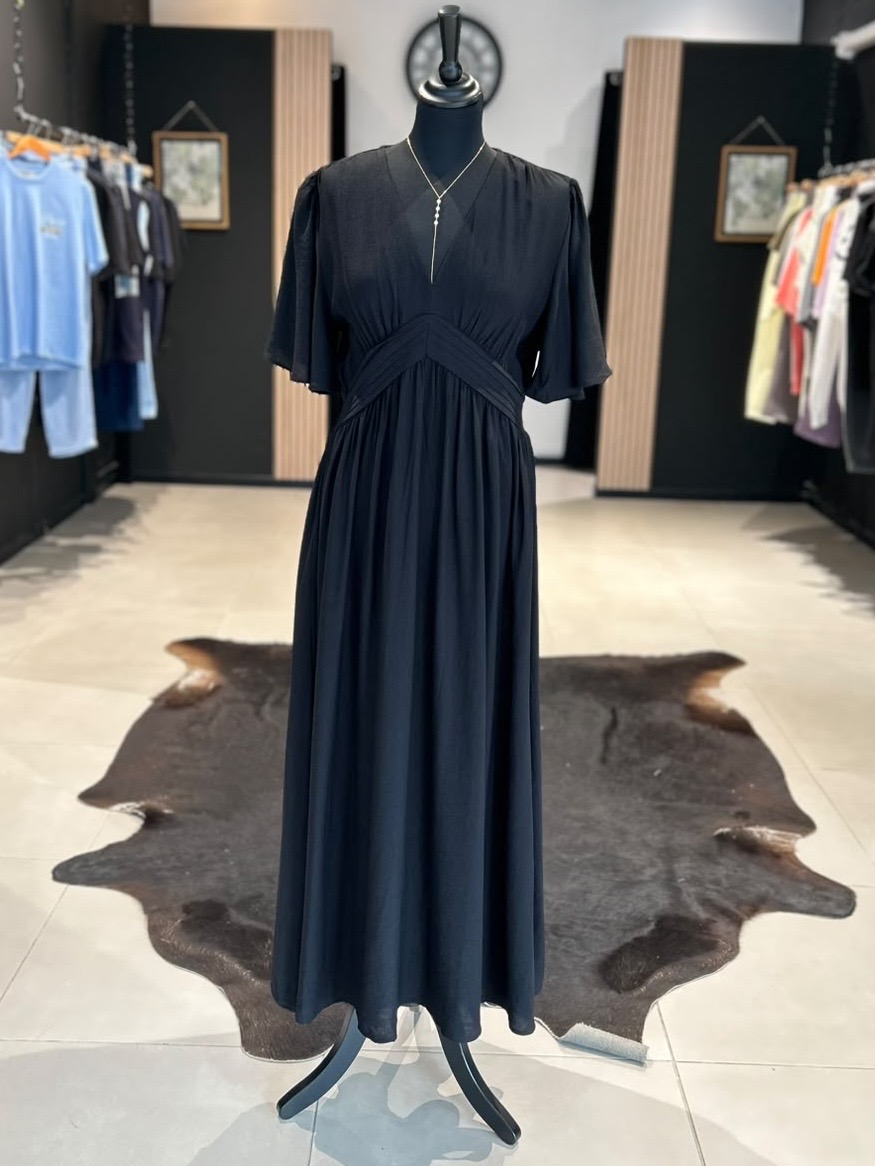 robe lina noir perle des iles 974 mode femme grande taille