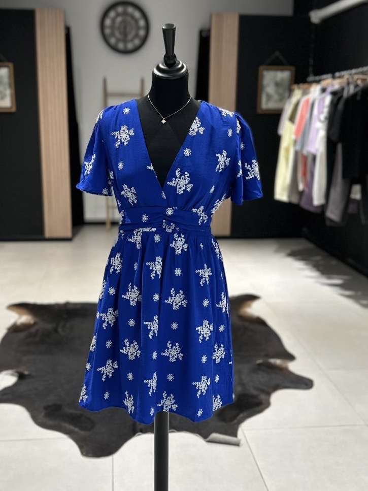 robe flora bleu royal perle des iles 974 mode femme
