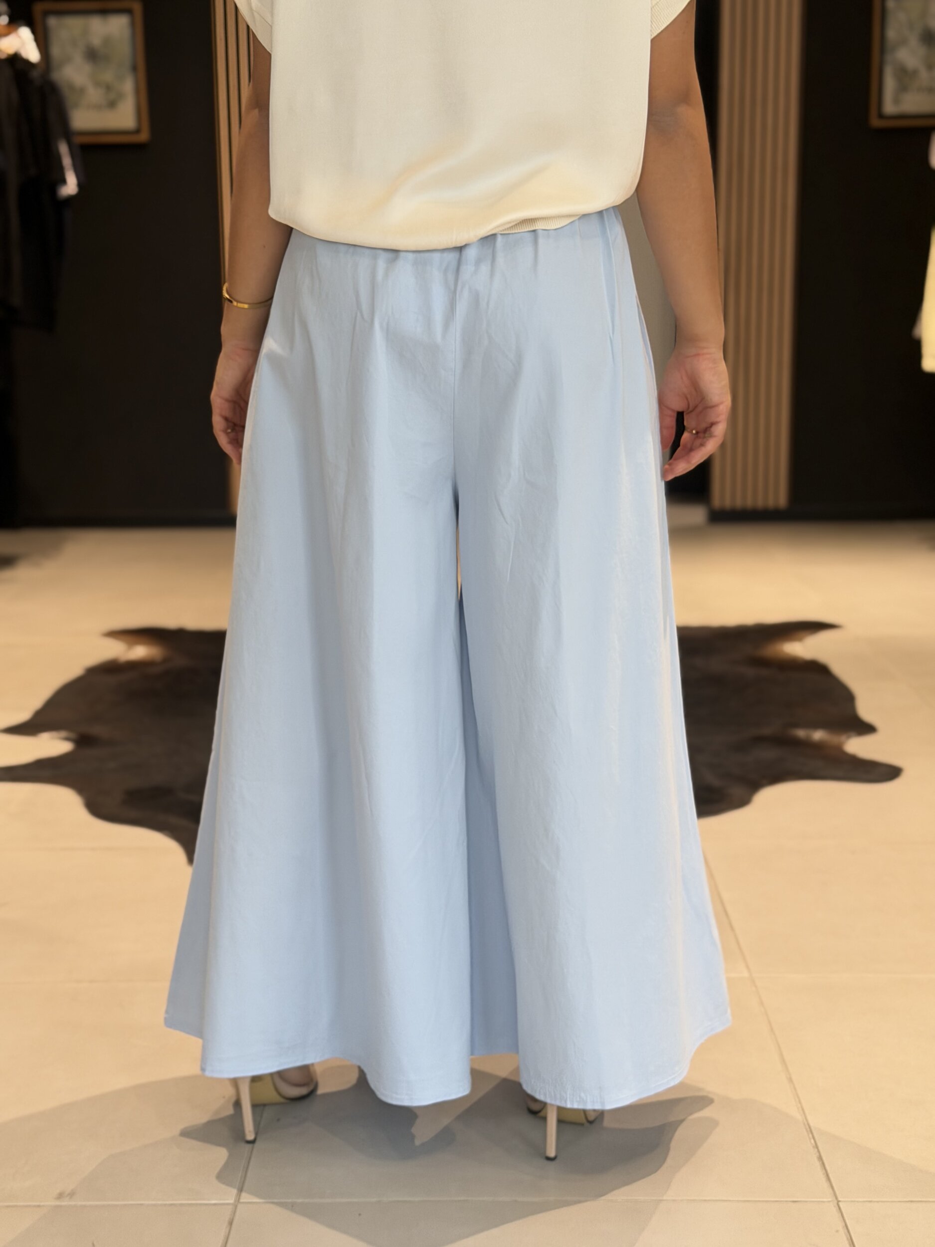jupe culotte coton bleu ciel perle des iles 974 Mode femme grande taille