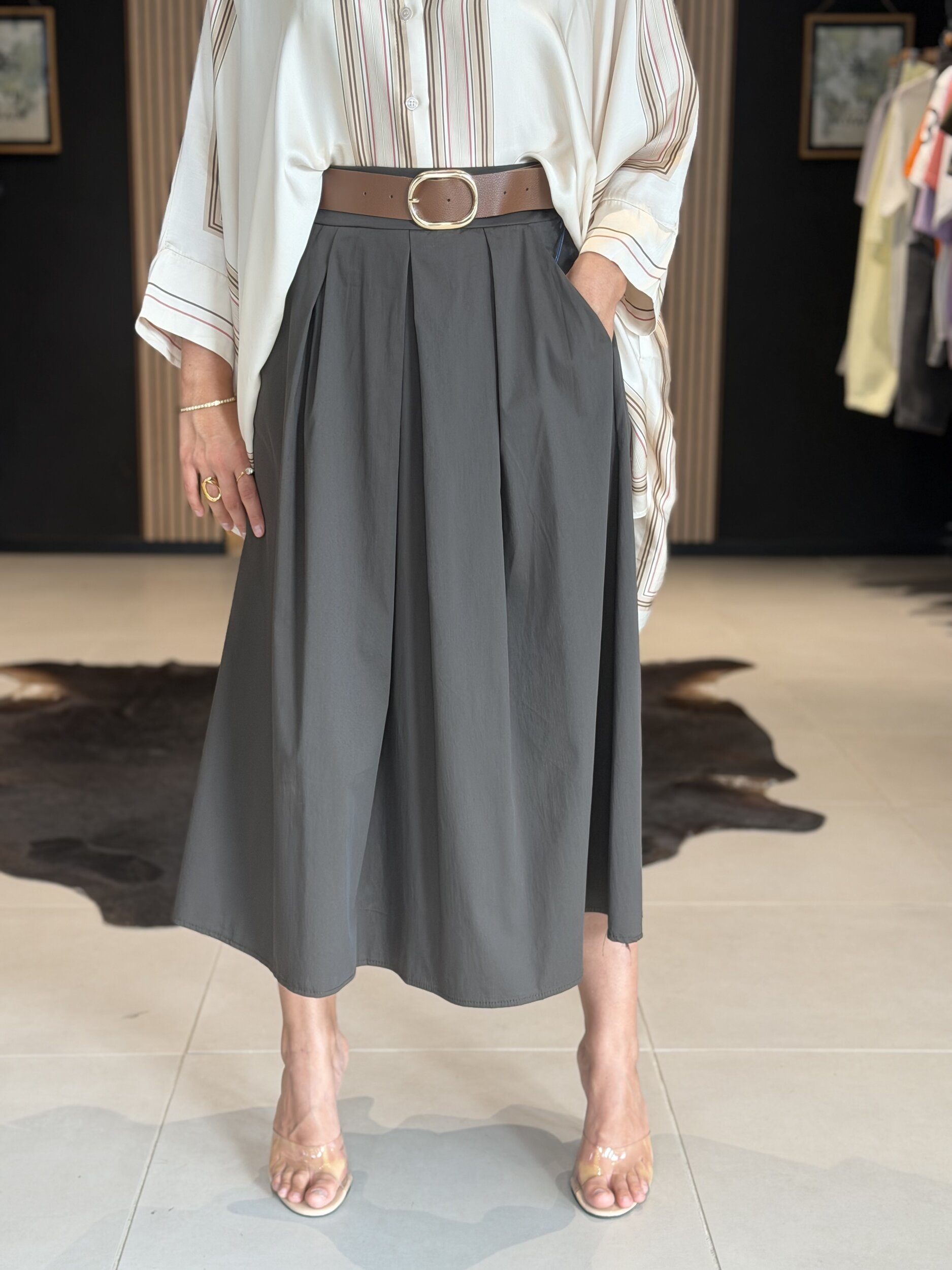 jupe marron perle des iles mode 974 grande taille