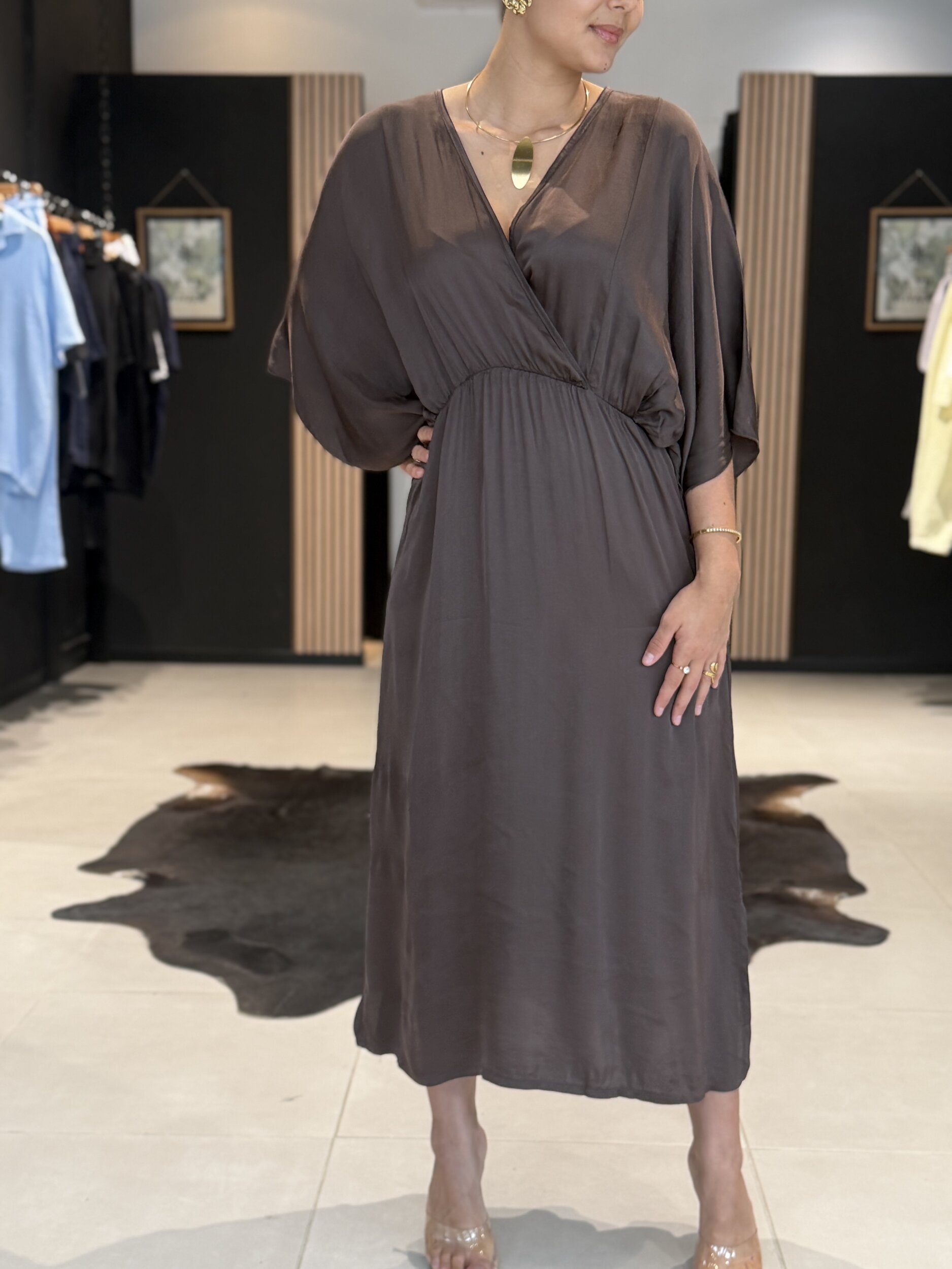 robe marron perle des iles mode 974 grande taille