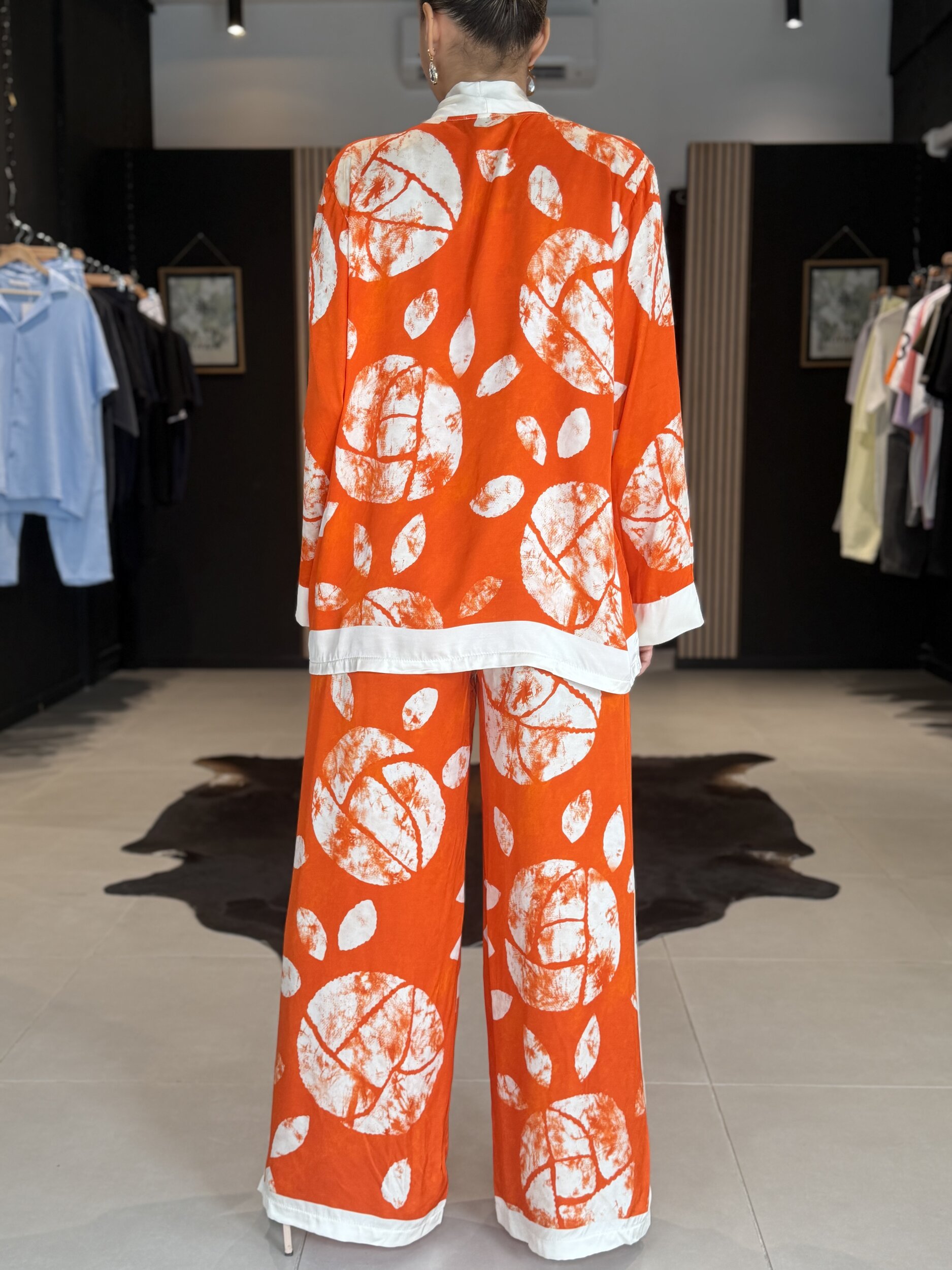 KIMONO ORANGE PERLE DES ILES 974 MODE FEMME