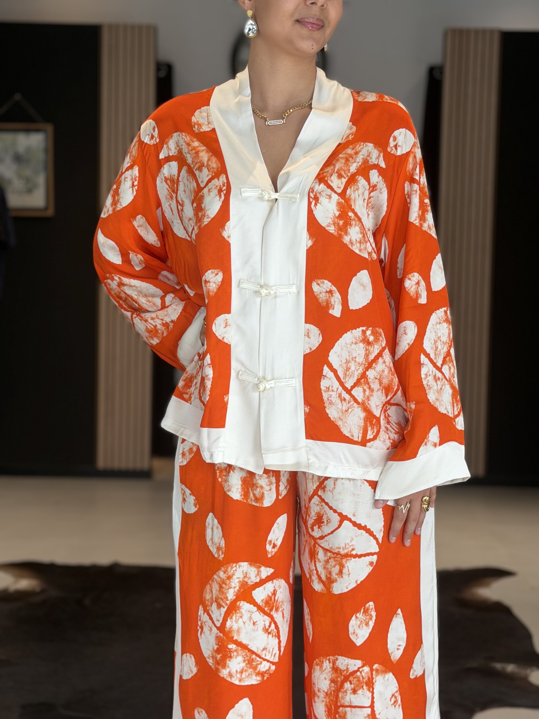 KIMONO ORANGE PERLE DES ILES 974 MODE FEMME