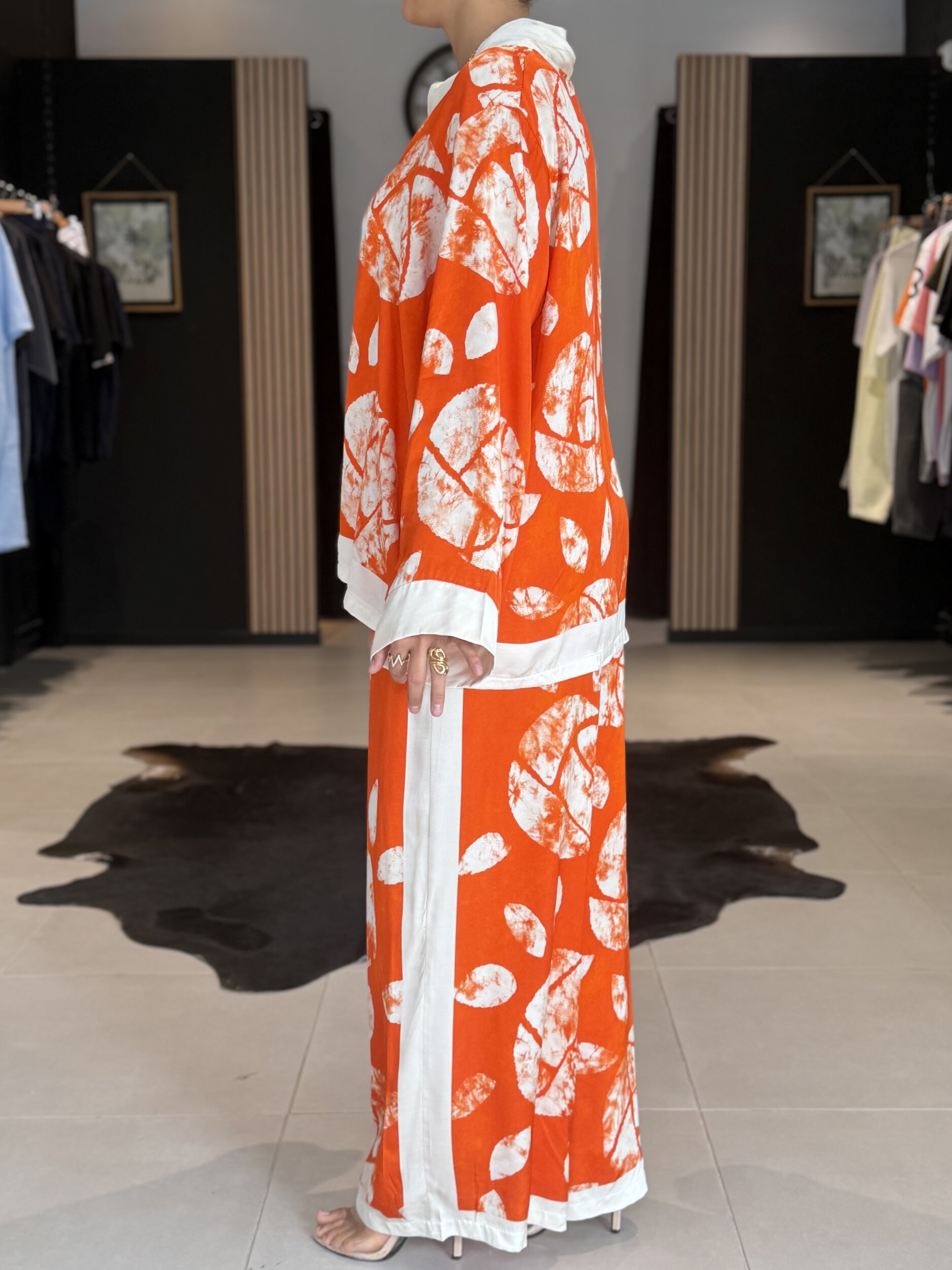 KIMONO ORANGE PERLE DES ILES 974 MODE FEMME