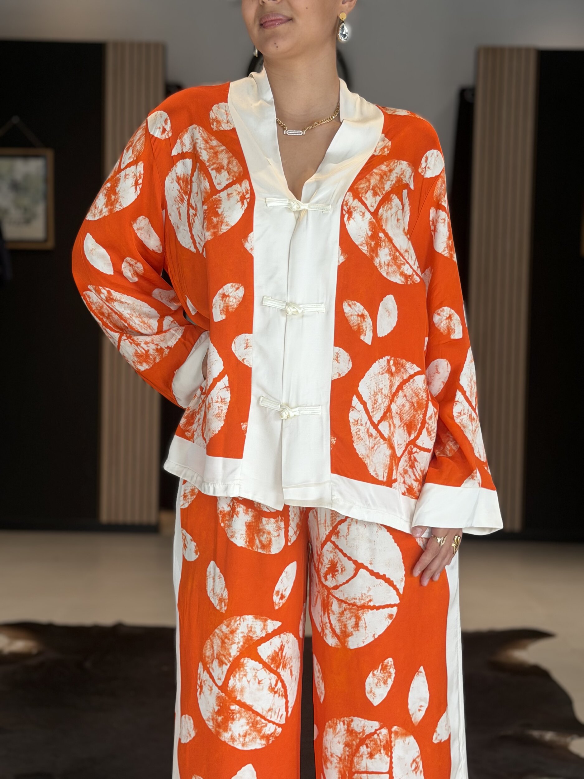 KIMONO ORANGE PERLE DES ILES 974 MODE FEMME
