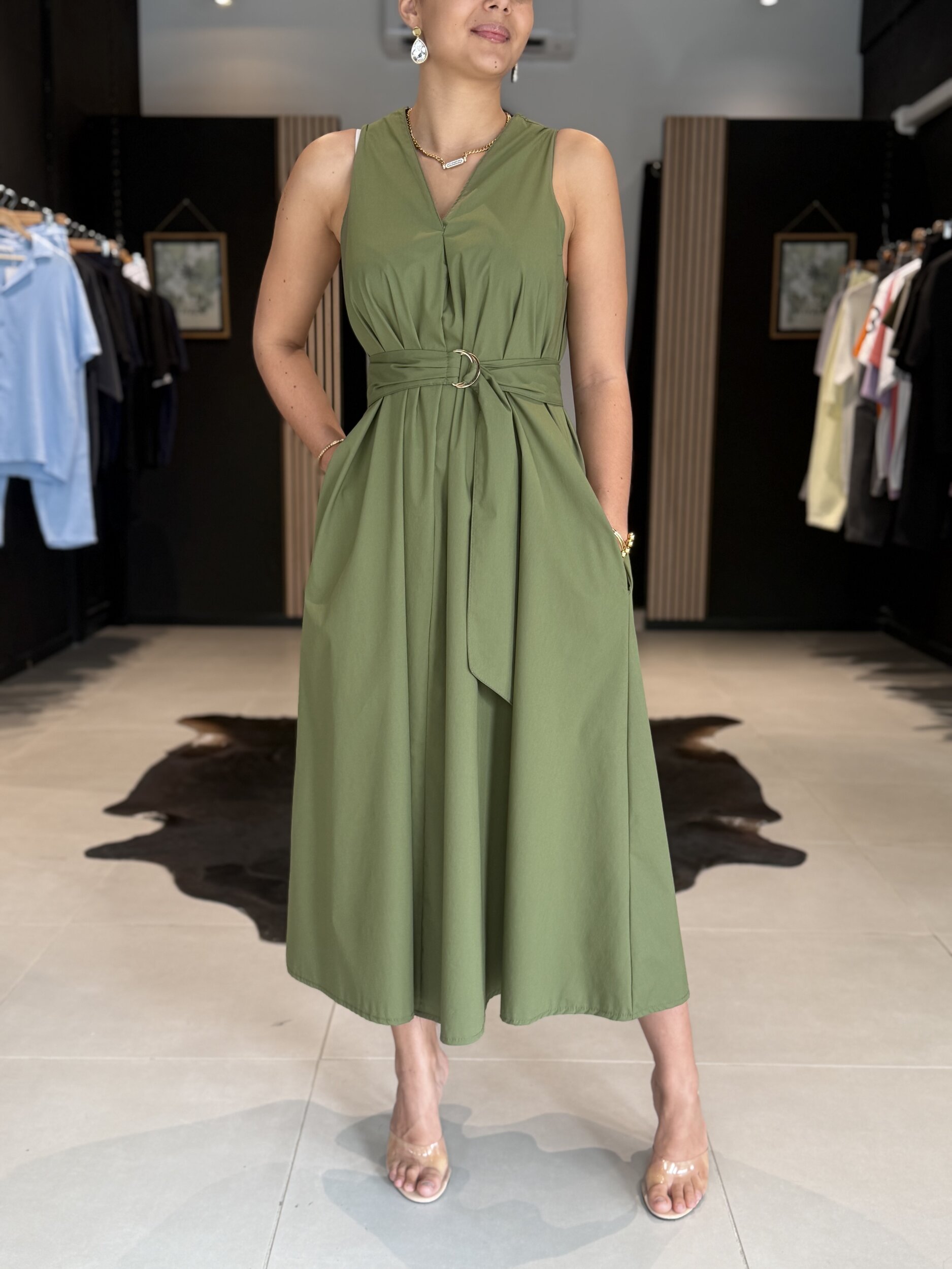 robe carole kaki perle des iles 974 mode femme taille unique