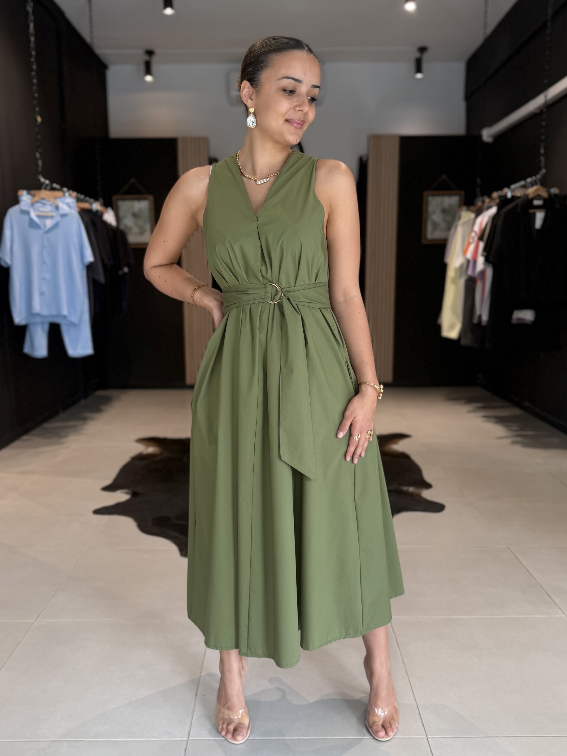 robe carole kaki perle des iles 974 mode femme taille unique