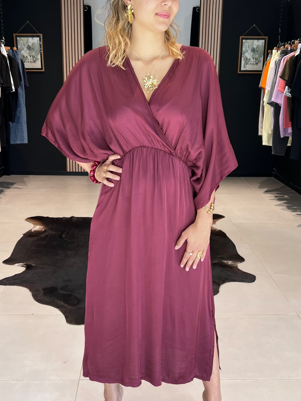 robe maia bordeaux perle des iles 974