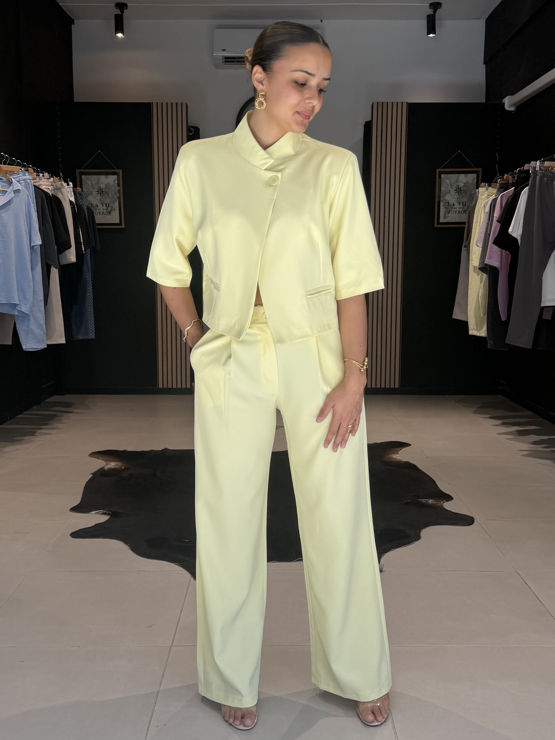 ENSEMBLE E BLAZER jaune PERLE DES ILES