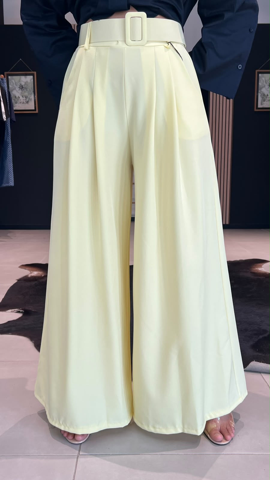 PANTALON OUMY JAUNE PERLE DES ILES 974 MODE FEMME