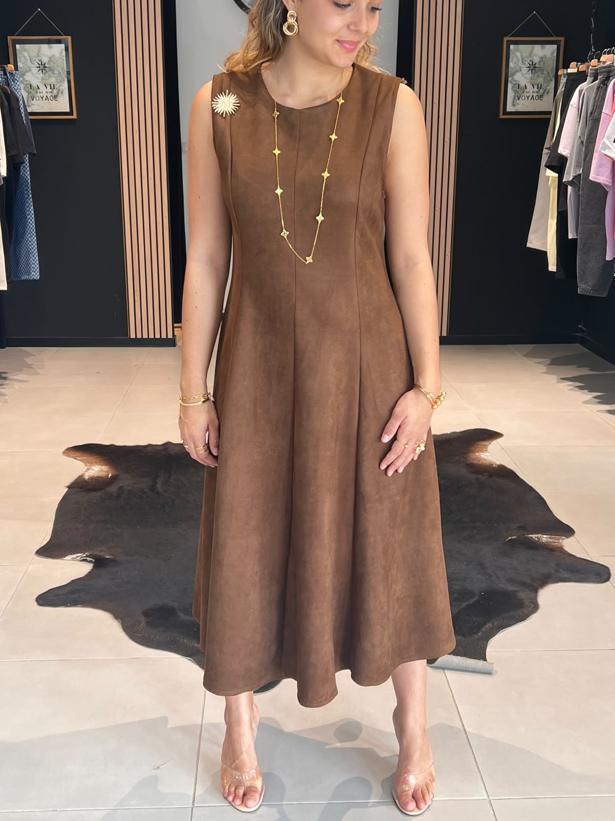 robe emilie marron perle des iles 974 mode femme