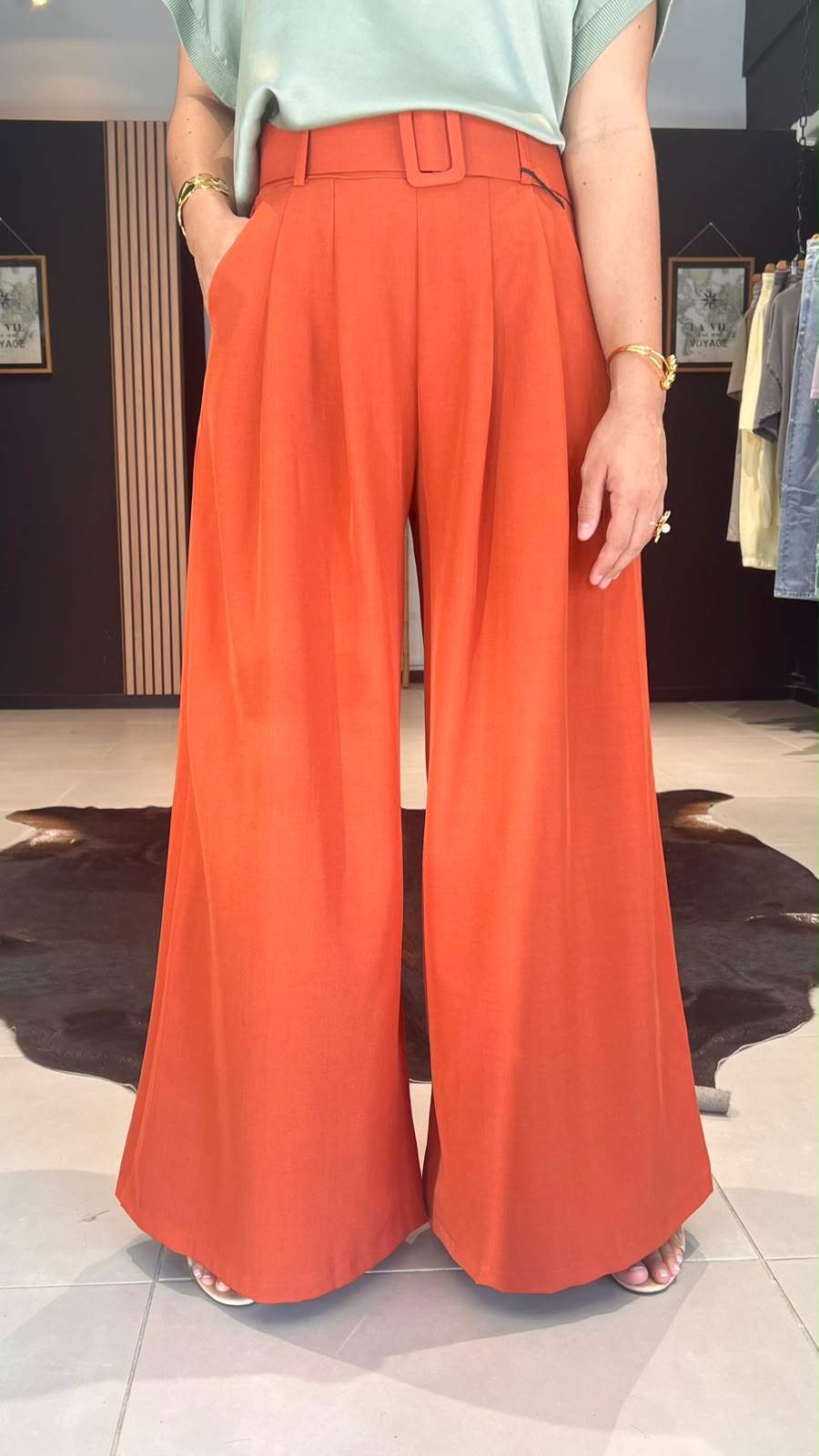 pantalon oumy terracottz taille unique perle des iles mode femme 974