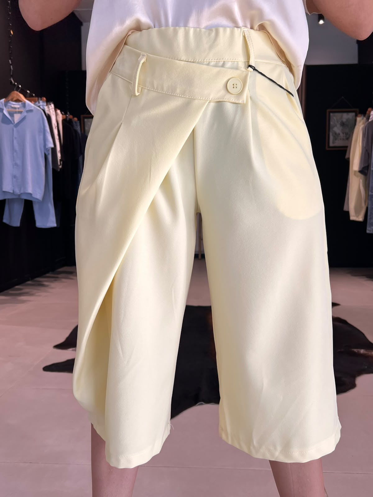 bermuda pantacourt jaune perle des iles 974 mode femme