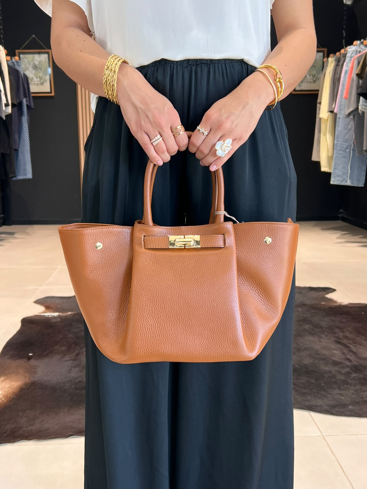 SAC BIRK perle des iles 974 cuir vachette inspi
