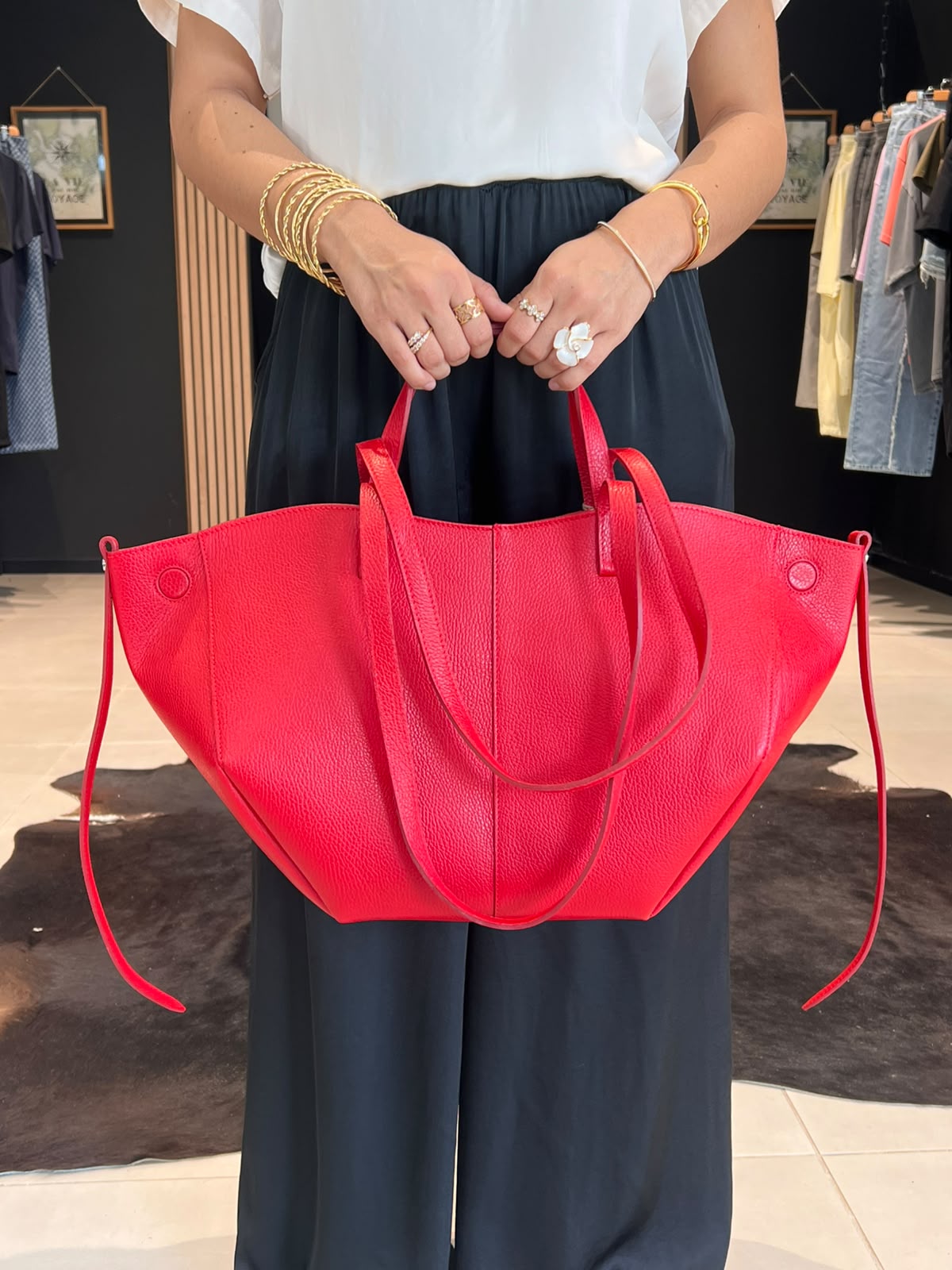SAC ST TROPEZ perle des iles 974 cuir vachette inspi polene
