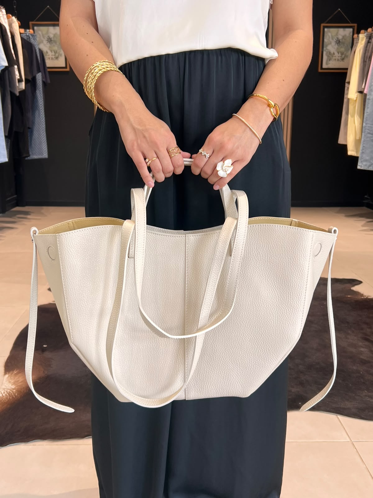 SAC ST TROPEZ perle des iles 974 cuir vachette inspi polene